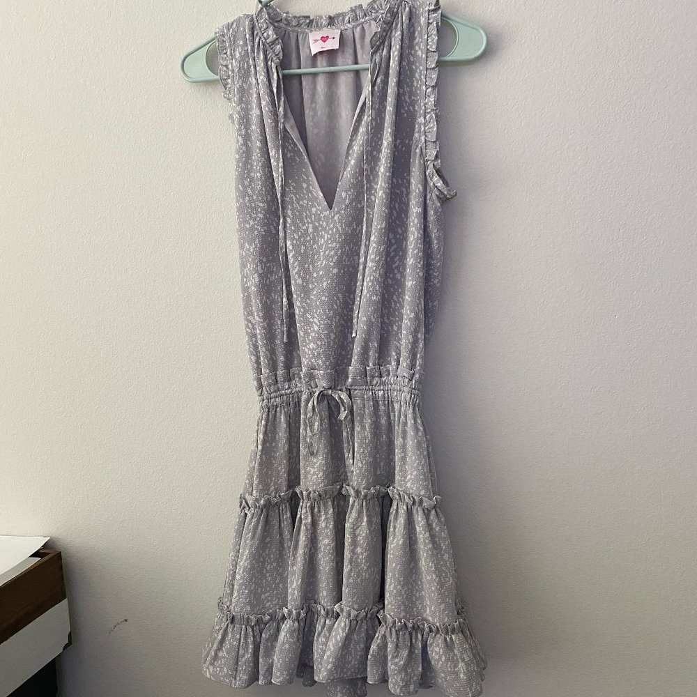SAGE TIE WAIST MINI DRESS - RUBBLE